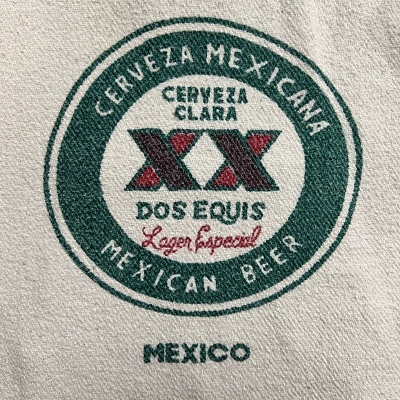 Vintage Dos Equis Zarape Hoodie Double Sided Graphic Logo Print - Picture 7 of 7